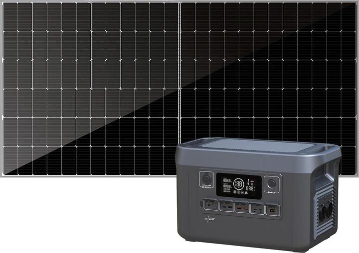 Actual product image Revolt Powerstation & solar generator with 550 W solar panel, 1,920 Wh, 2,400 W (28 kg)