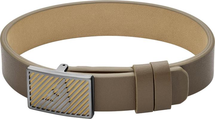 Produktbild Emporio Armani Eagle Logo Armband (25 cm, Edelstahl, Leder)