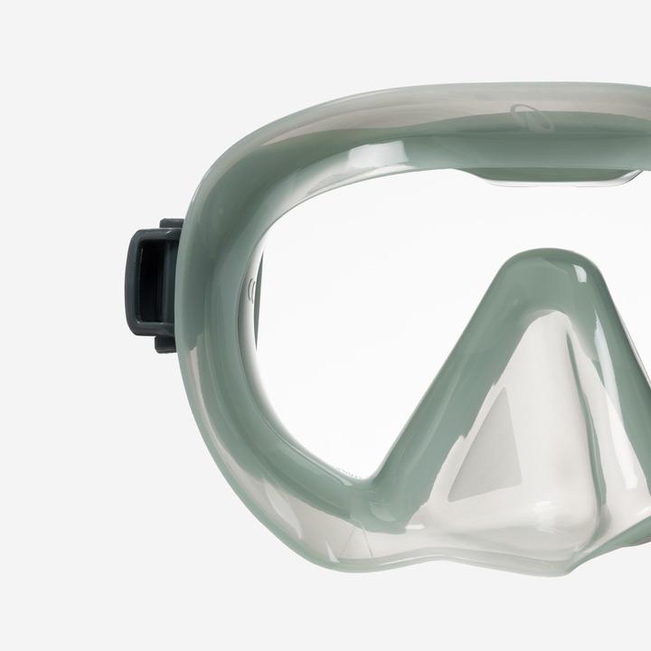Actual product image Subea Tauchmaske Antibeschlag Silikonband - 100 Mono khaki
