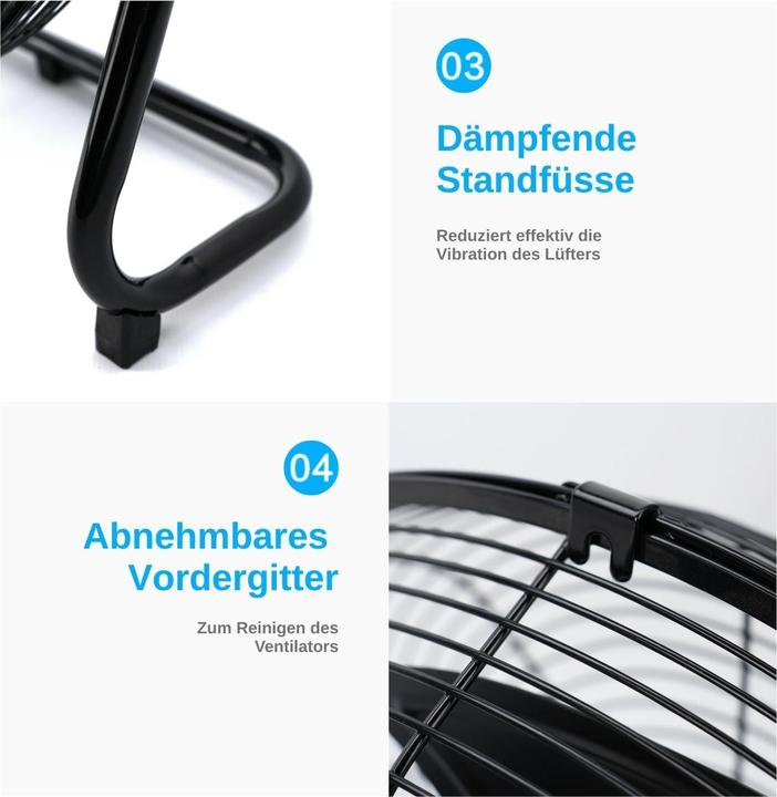 Actual product image Hermex Bodenventilator Standventilator Tischventilator Gebläse Ventilator (45 dB)
