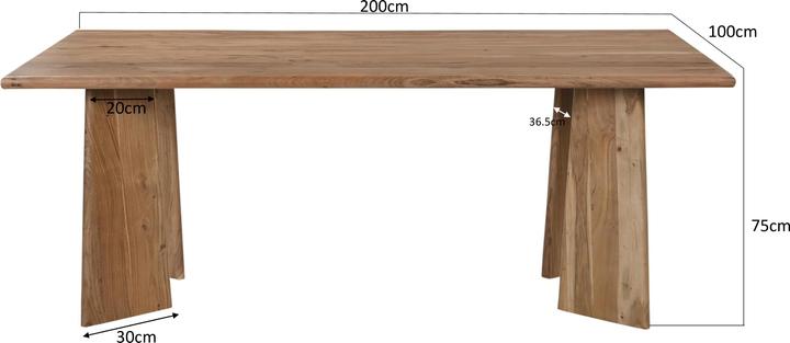 Image du produit SIT Möbel Acacia Wave (200 x 100 x 75 cm)