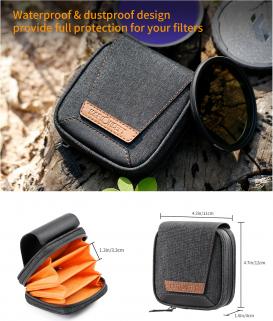 Produktbild K&F Concept 4-Pocket Filter set storage bag KF13.117 (Objektivfilter Tasche, 95 mm)
