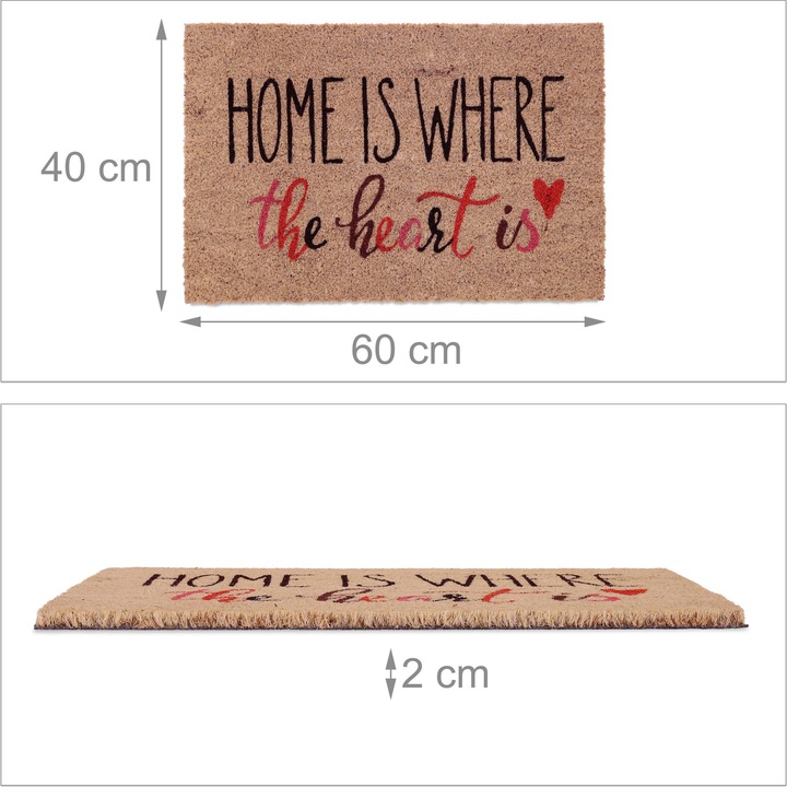 Produktbild Relaxdays Fussmatte (60 x 40 x 2 cm)