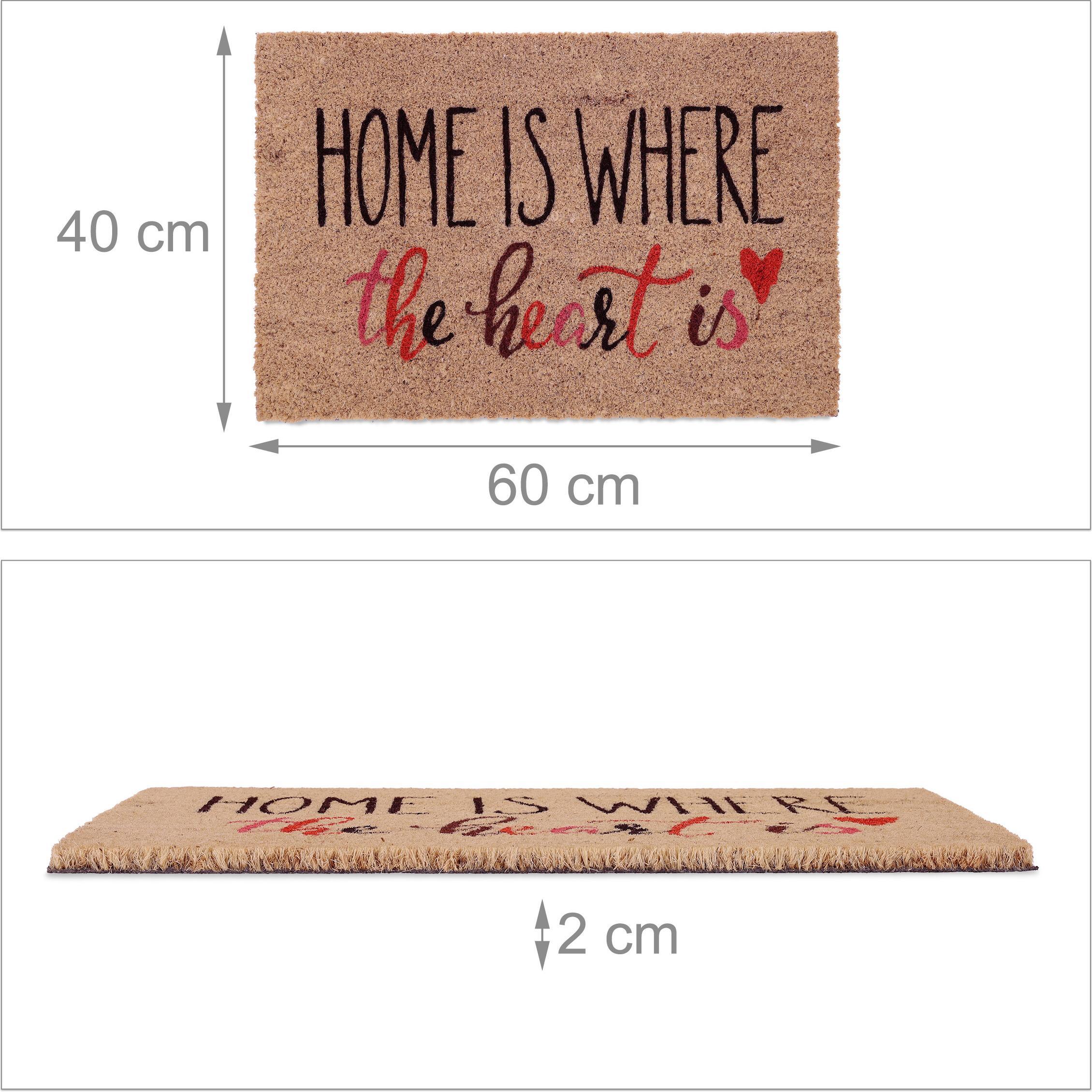 Thumbnail - Relaxdays, Fussmatte, Fussmatte (60 x 40 x 2 cm)