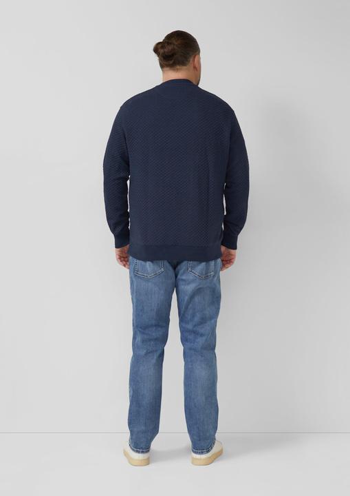 Produktbild s.Oliver Sweatshirt Strukturiertes Sweatshirt mit Crew Neck (5XL)