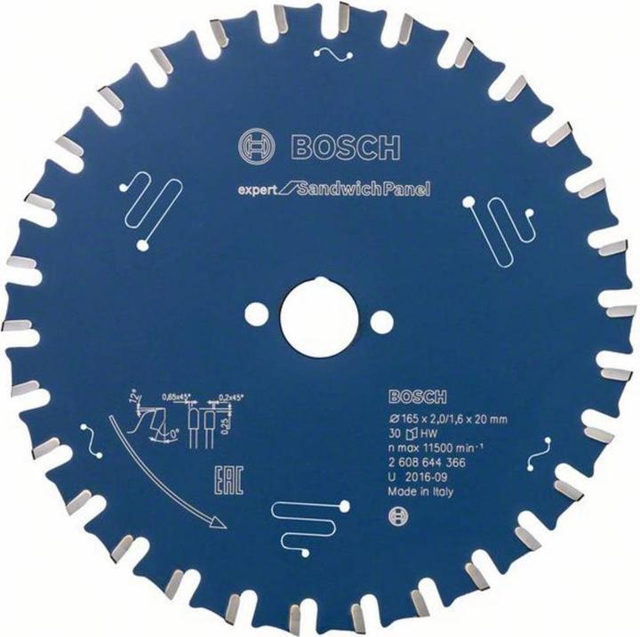 Immagine prodotto Bosch Professional Zubehör Lama per sega circolare EX SH H 165x20-