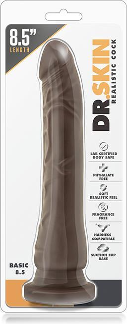 Image du produit Blush Dr. Skin â Realistischer Dildo mit Saugnapf 22 cm â Schokoladenbraun