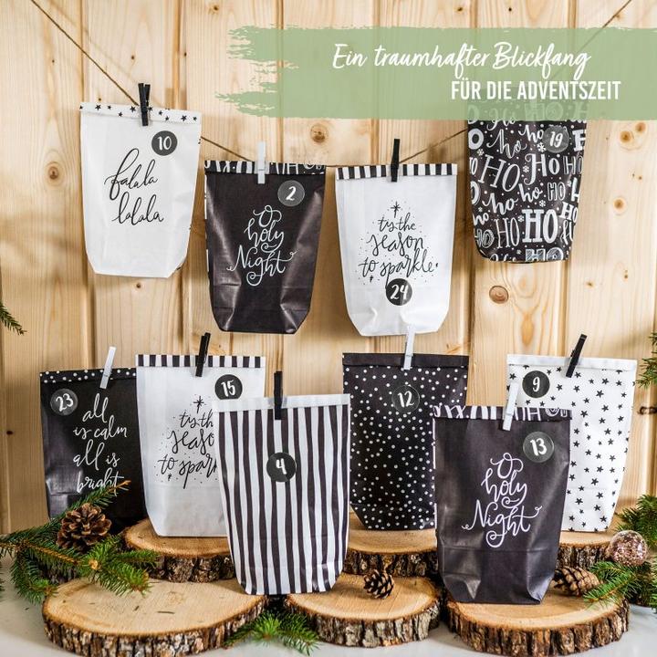 Immagine prodotto Papierdrachen Sacchetti Adv - sacchetti bianchi - con stampa nera - set 25