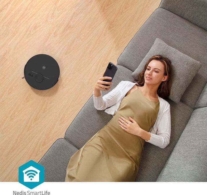 Produktbild Nedis SmartLife Roboter-Staubsauger | Laser-Navigation | Wi-Fi | Kapazität Auffangbehälter: 0.59 l | (4500 Pa, Wischtuch)
