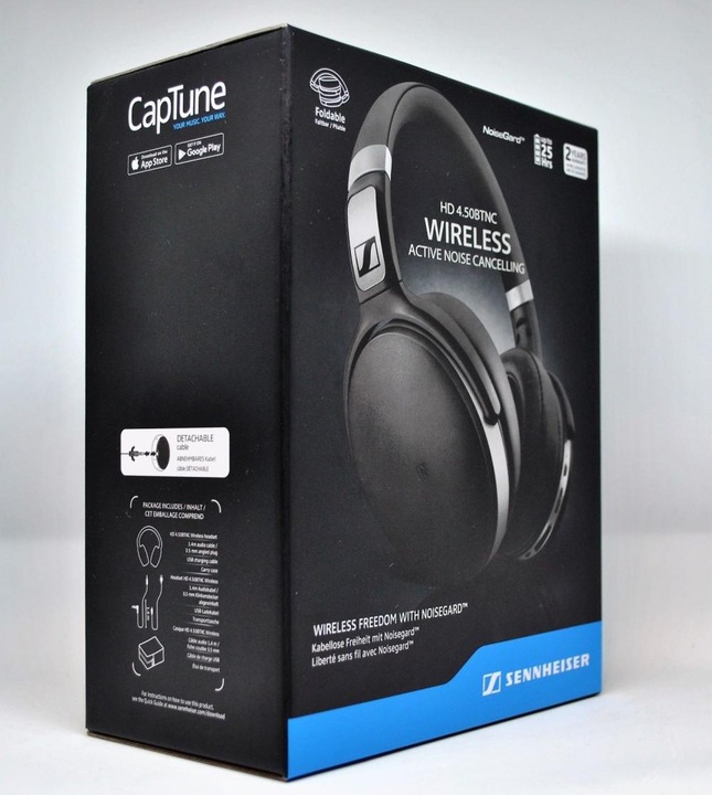 Immagine prodotto Sennheiser HD 4,50 Btnc (ANC, 19 h, Cablato, Senza fili)