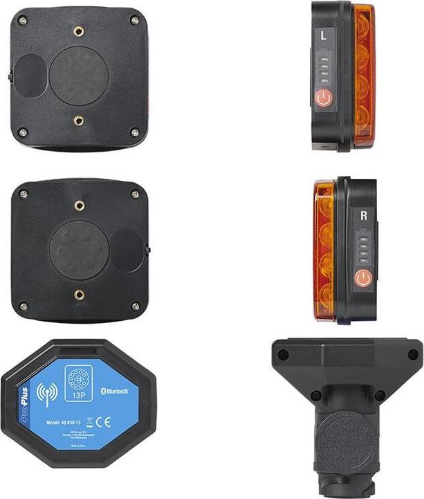 Produktbild ProPlus Rückleuchten-Set LED mit Magnet kabellos (Bluetooth) 13-polig