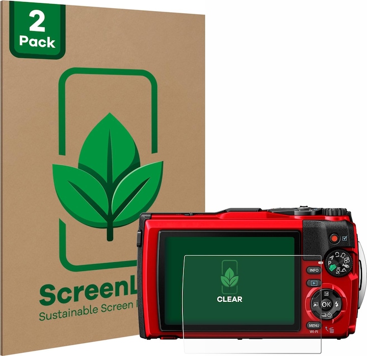 ScreenLeaf Schutzfolie nachhaltiger Displayschutz Displayschutzfolie Folie Klar Transparent (Displayschutz, Tough TG-6)