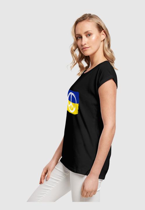 Produktbild Merchcode Ladies Peace - Flag Peace Basic T-Shirt - 173307 (L)