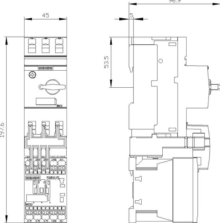 Actual product image Siemens Verbraucherabzweig 3RA2110-1HE15-1BB4