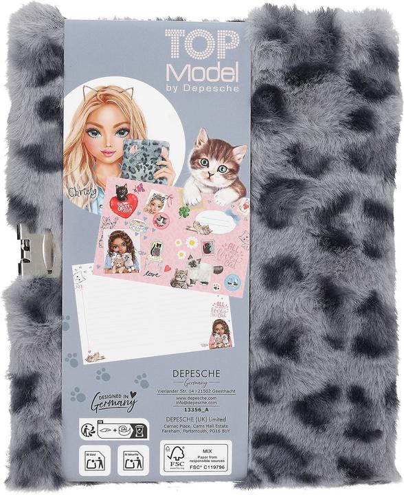 Image du produit Top Model TOPModel - COSY CAT Diary With Lock Blue ( 0413356 ) (À rayures, Couverture souple)