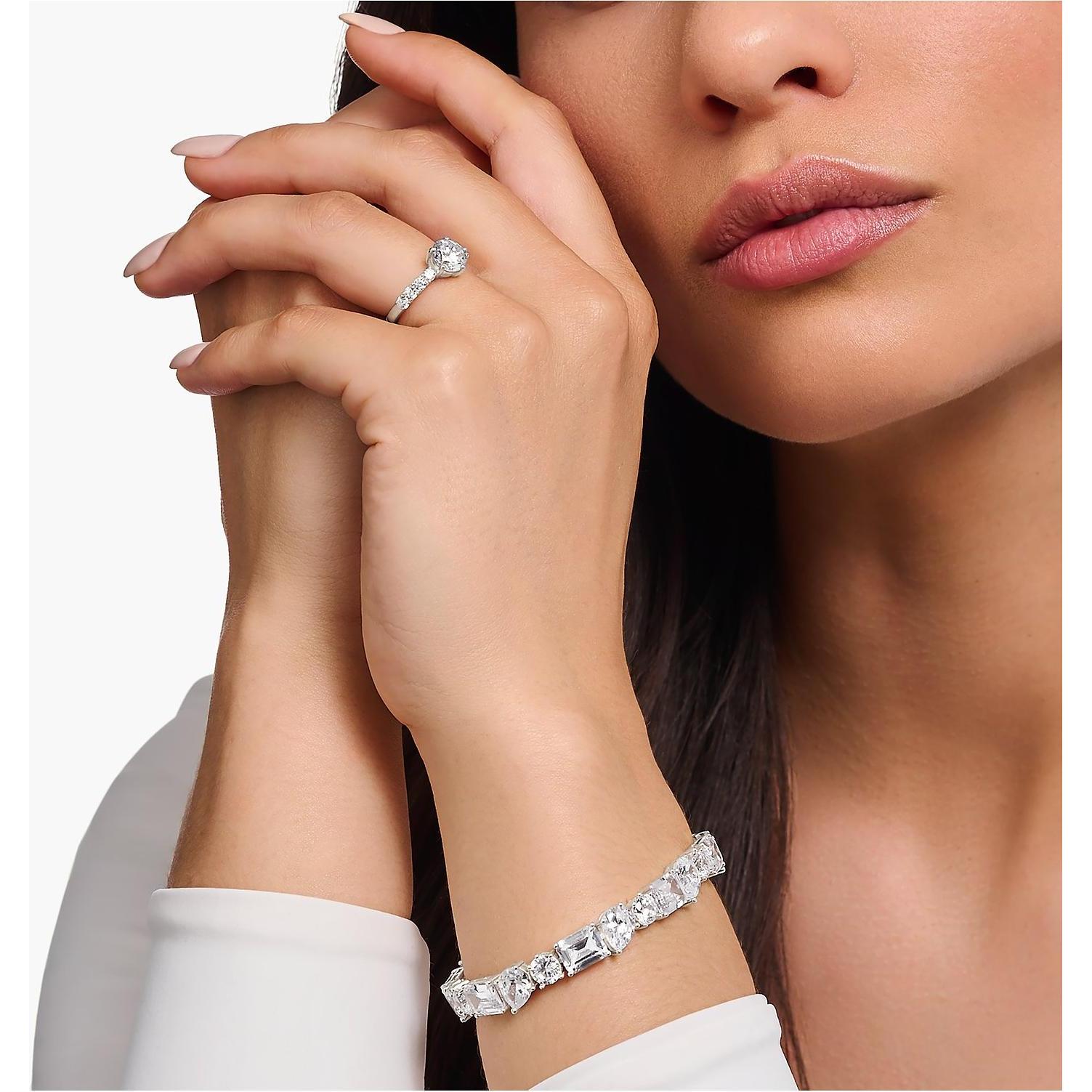 Thumbnail - Thomas Sabo, Ring, Solitärring mit weissen Steinen Silber, (52, 925 Silber)