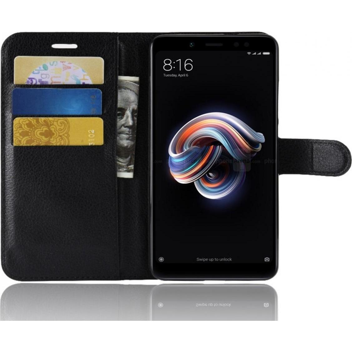 Thumbnail - Screenguard Xiaomi Redmi Note 5 Leather Guard Lederhülle (Xiaomi Redmi Note 5), Smartphone Hülle, Schwarz