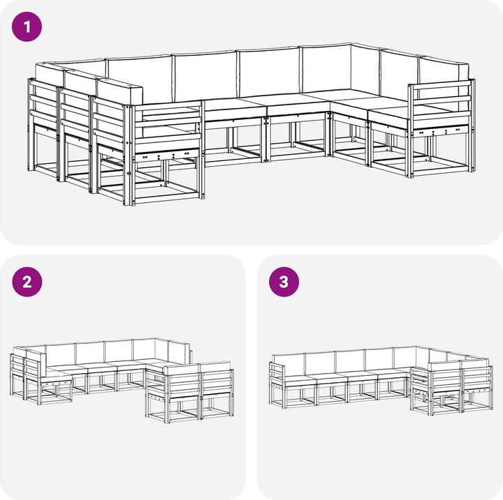 Produktbild vidaXL Outdoor-Sofagarnitur