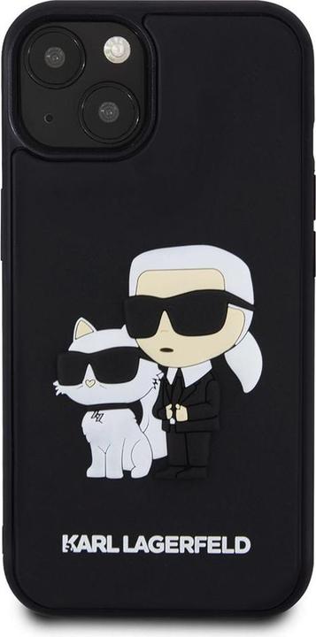 Produktbild Karl Lagerfeld 3D Rubber Karl and Choupette Case for iPhone 13 Black (Apple iPhone 13)