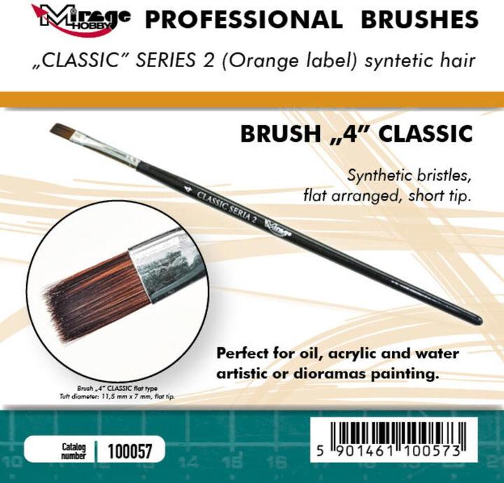 Produktbild Mirage Hobby Mirage Brush Flat High Quality Classic Series 2 size 4 (4 mm)