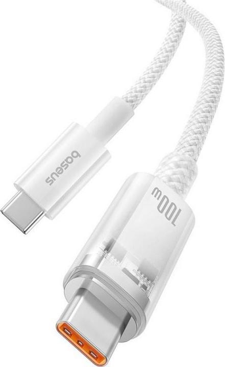 Actual product image Baseus USB-C to USB-C Explorer, 100W, 5A, 2m, white (2 m, 100 W)