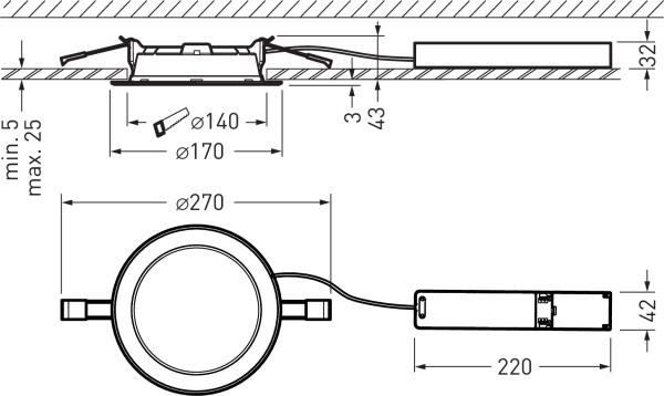 Produktbild Trilux TRIL LED-Deckeneinbaustrahler (840 lm)