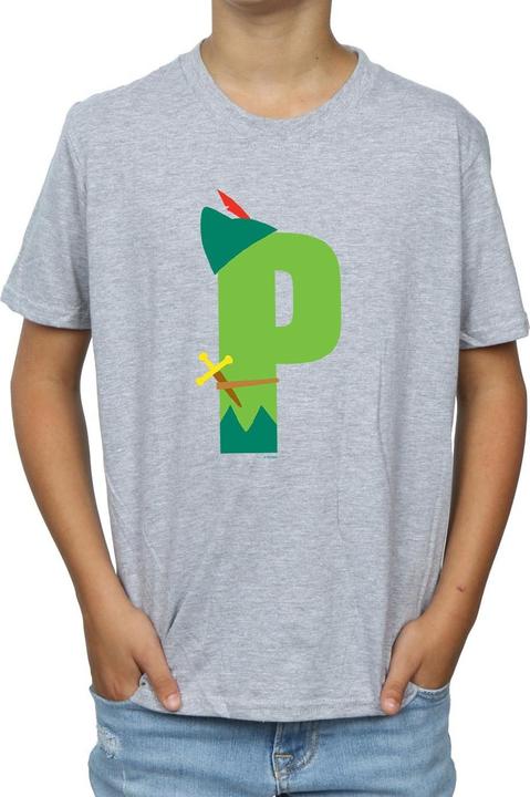 Actual product image Disney Boys Alphabet P Is For Peter Pan T-Shirt (140, 146)
