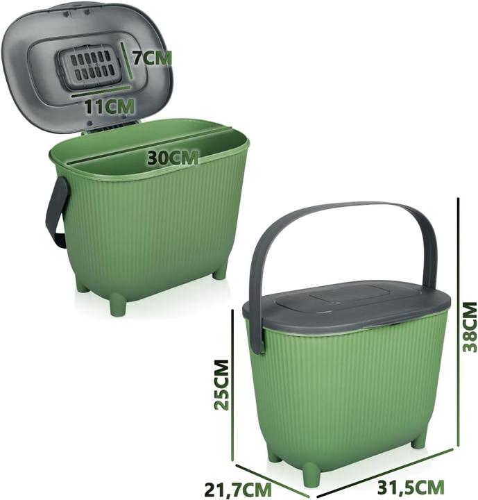 Produktbild Stimo Komposteimer mit Aktivkohlefilter, 10L (10 l)