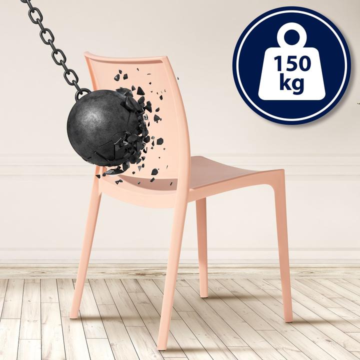 Image du produit CLP Chaise de jardin Meton empilable Résistant aux intempéries Résistant aux UV