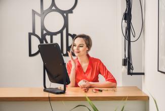 Immagine prodotto Humanas specchio cosmetico HS-HM01 specchio per il trucco con illuminazione a LED - nero