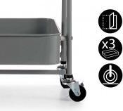 Produktbild Kinvara Wagen 3 Höhen klappbar grau