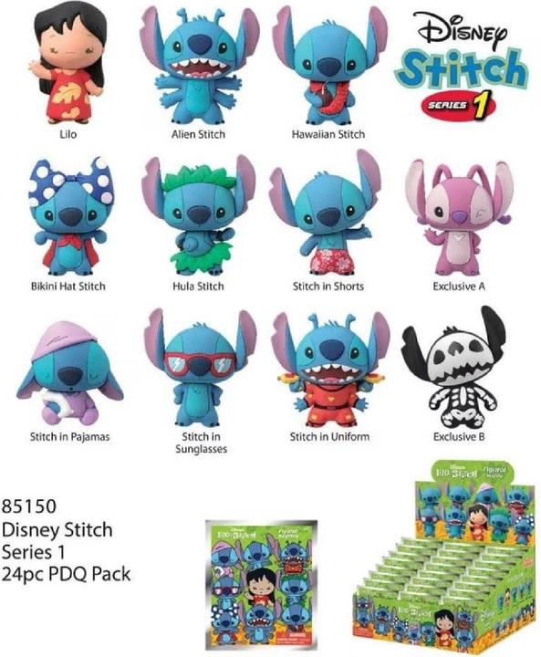 Monogram DISNEY - Stitch Series 1 - 3D Foam Bag Clip (Display 24 Pcs)