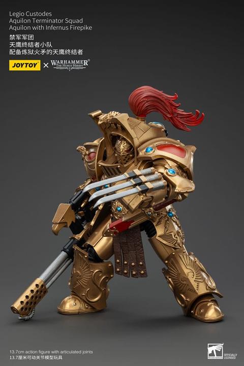 Actual product image Joy Toy Warhammer The Horus Heresy Action Figure 1/18 Legio Custodes Aquilon Terminator Squad Aquilon with