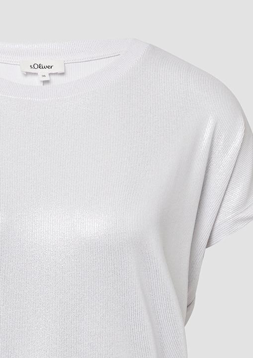 Immagine prodotto S.Oliver T-Shirt Schimmerndes T-Shirt mit Ripp-Struktur (46)