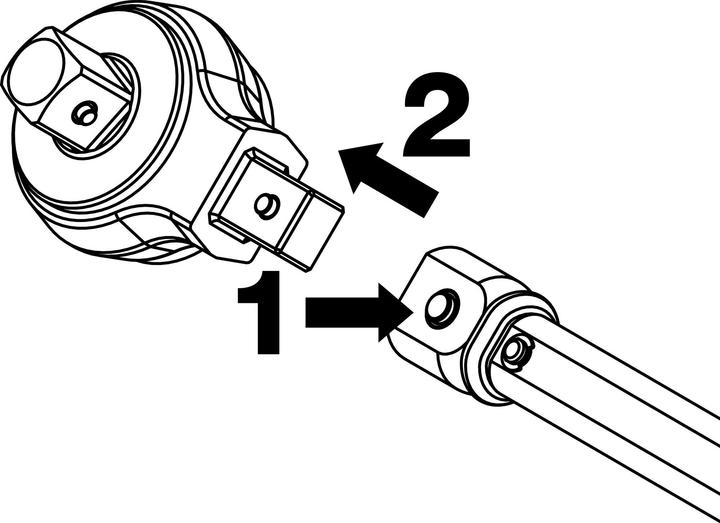 Actual product image HAZET Insert open-end wrench 6450C-7 ∙ Insert square 9 x 12 mm ∙ Outside hexagon profile ∙ 7 mm (7 mm)
