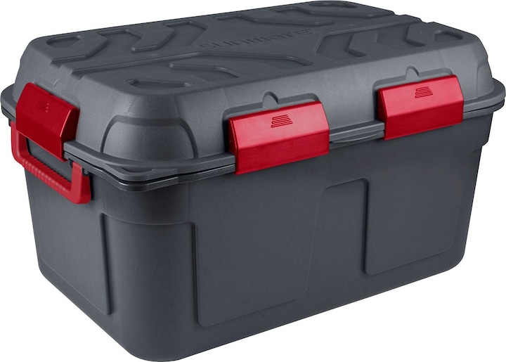 Produktbild Sunware Q-line wasserdichte Aufbewahrungsbox 130L anthrazit rot (130 l)