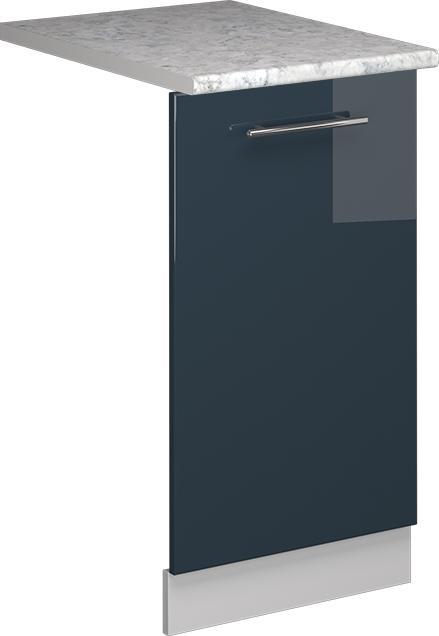 Blau, Dunkelblau hochglanz, Marble-Weiss, Weiss