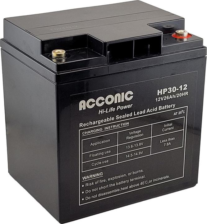 Actual product image Acconic HP30-12 Hi-Life Power AGM 12V 30Ah Bleiakku (12 V, 30 Ah)