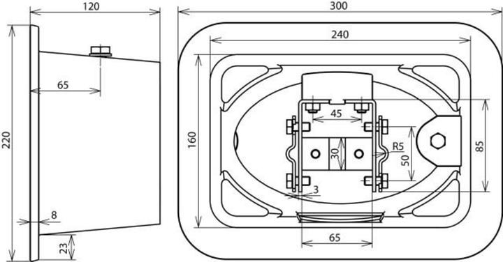 Actual product image Dehn 549 001 Disconnection box 230x150x120mm sw