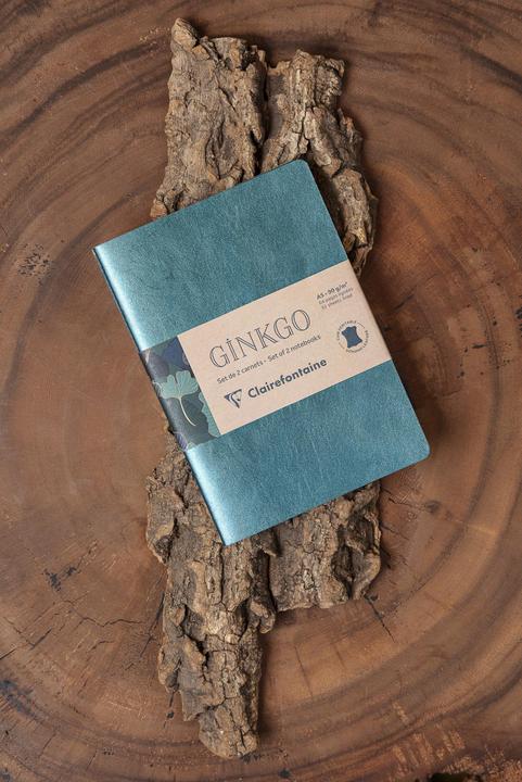 Image du produit Clairefontaine Ginkgo Set 2 Notizhefte (A5, À rayures, Couverture souple)