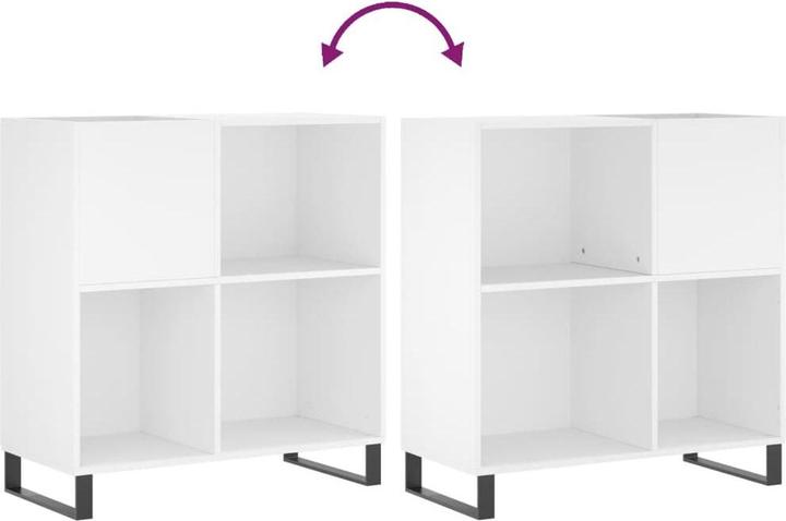 Produktbild vidaXL Plattenschrank Weiss 84,5x38x89 cm Holzwerkstoff, Farbe