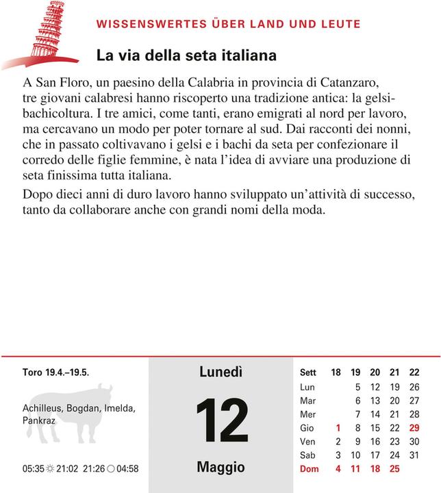 Produktbild Harenberg Stillo:Italienisch Sprachkalender 2025 (12.5 x 16 cm)