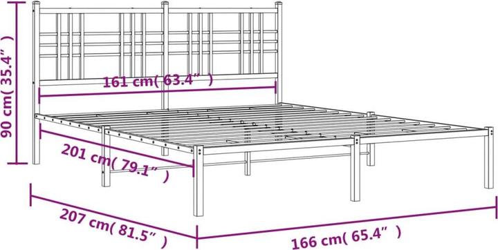 Actual product image vidaXL Bettgestell (193 x 203 cm)
