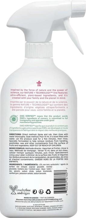 Produktbild Attitude Reinigungsmittel für Früchte und Gemüse