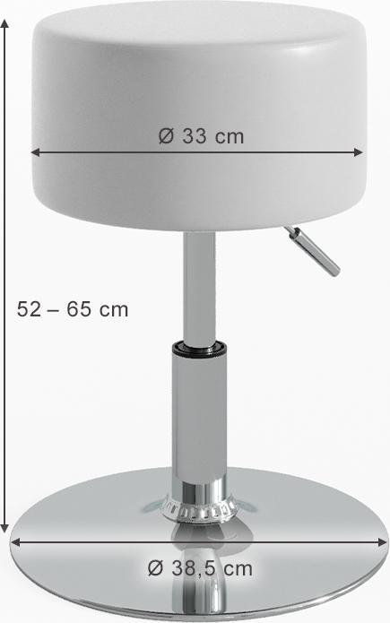 Immagine prodotto Vicco Sgabello Design, Bianco, 33 x 67 cm per toletta