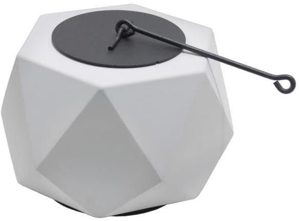 Colibri Graphic table fire, grey (16.5 x 16.5 x 10 cm)