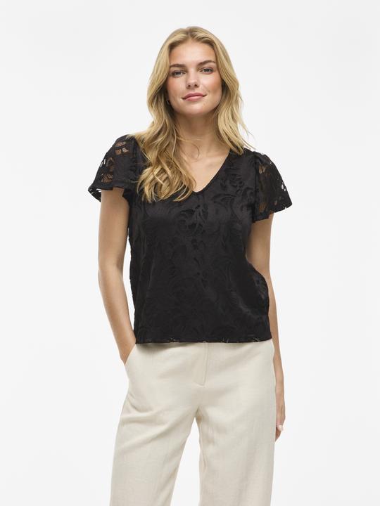 Image du produit Vila VISTASIA V-Ausschnitt Oberteil mit kurzen Ärmeln (S)