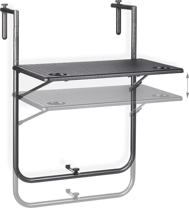 Actual product image Relaxdays Balkonhängetisch (59 x 59 x 83 cm)
