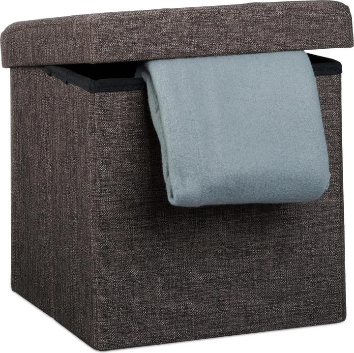 Actual product image Relaxdays Folding Storage Ottoman