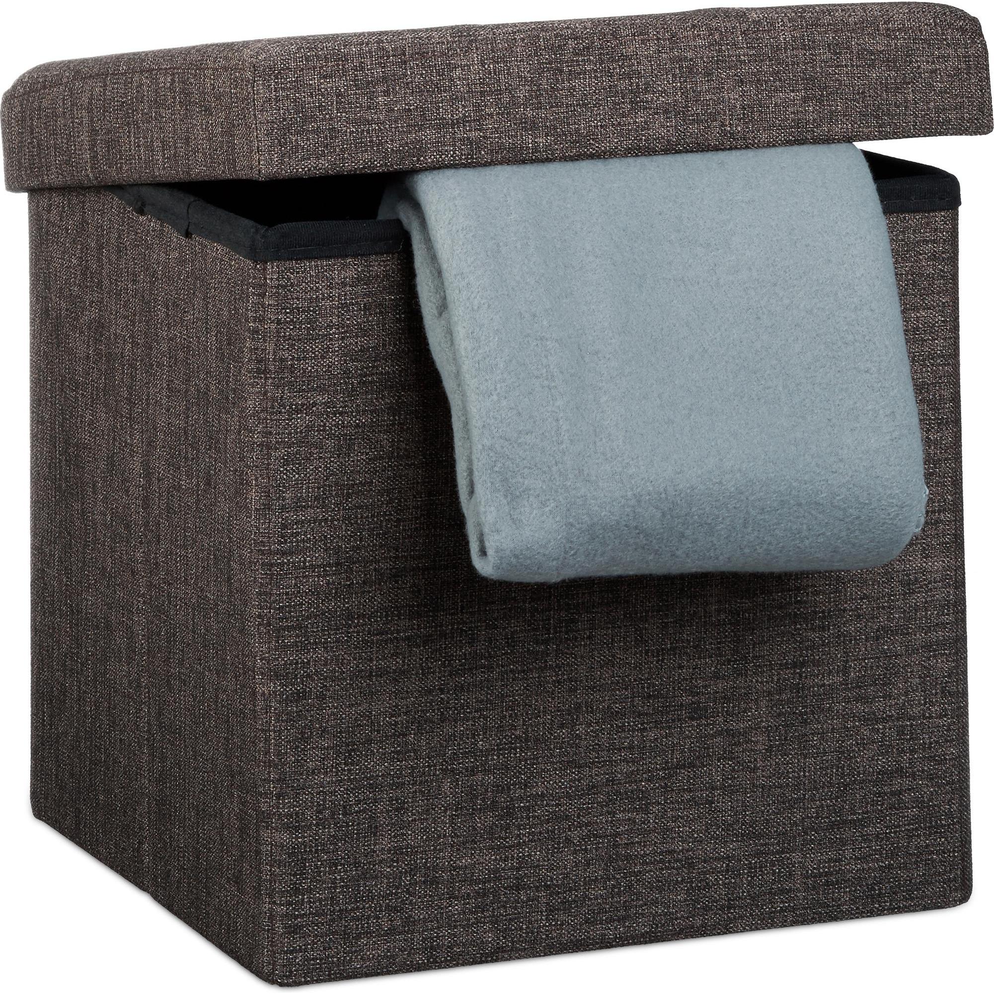 Relaxdays, Hocker + Pouf, Faltbarer Sitzhocker